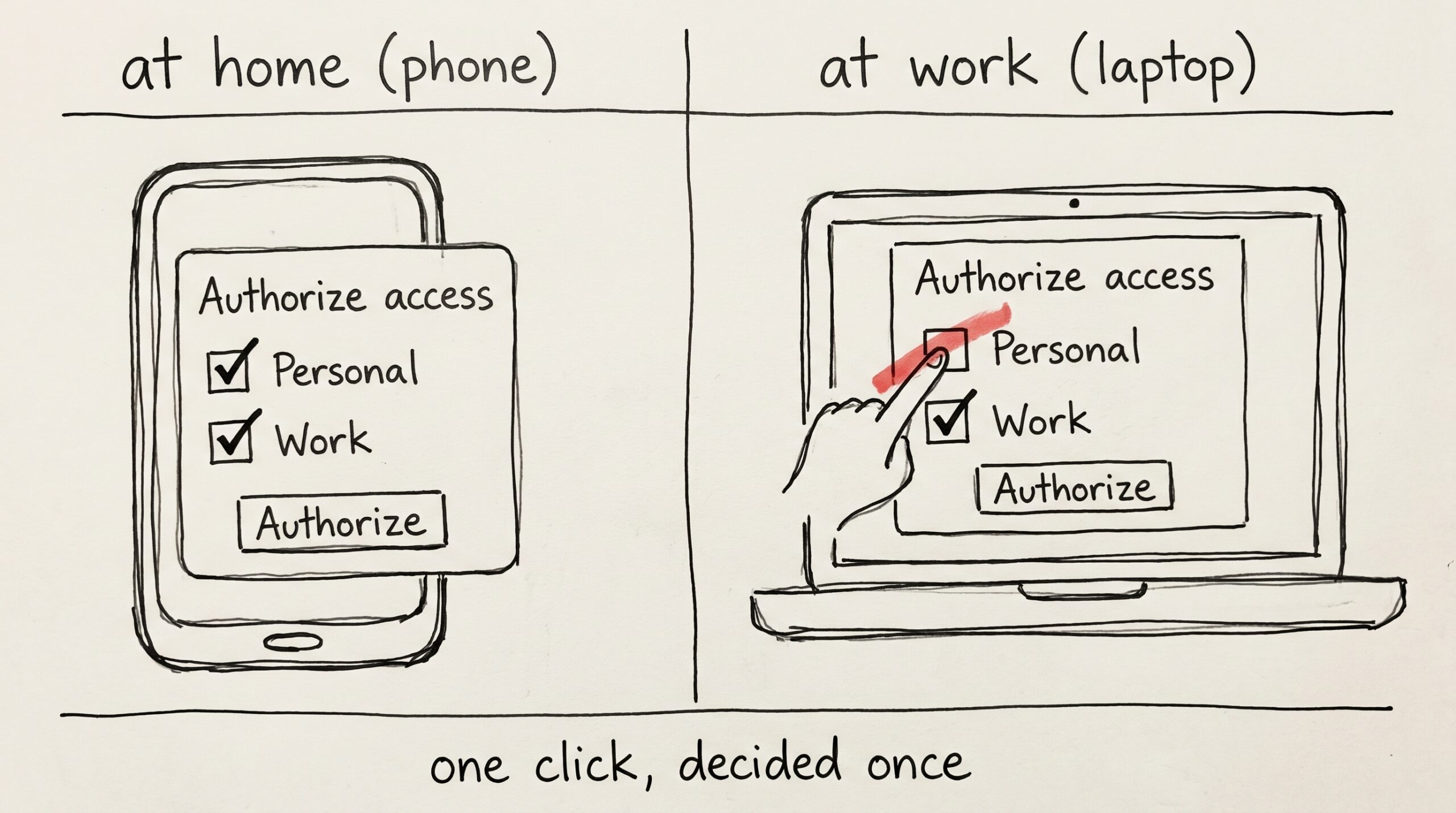 The work checkbox