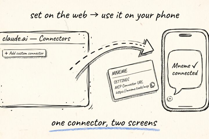 Connect Mneme to Claude on mobile
